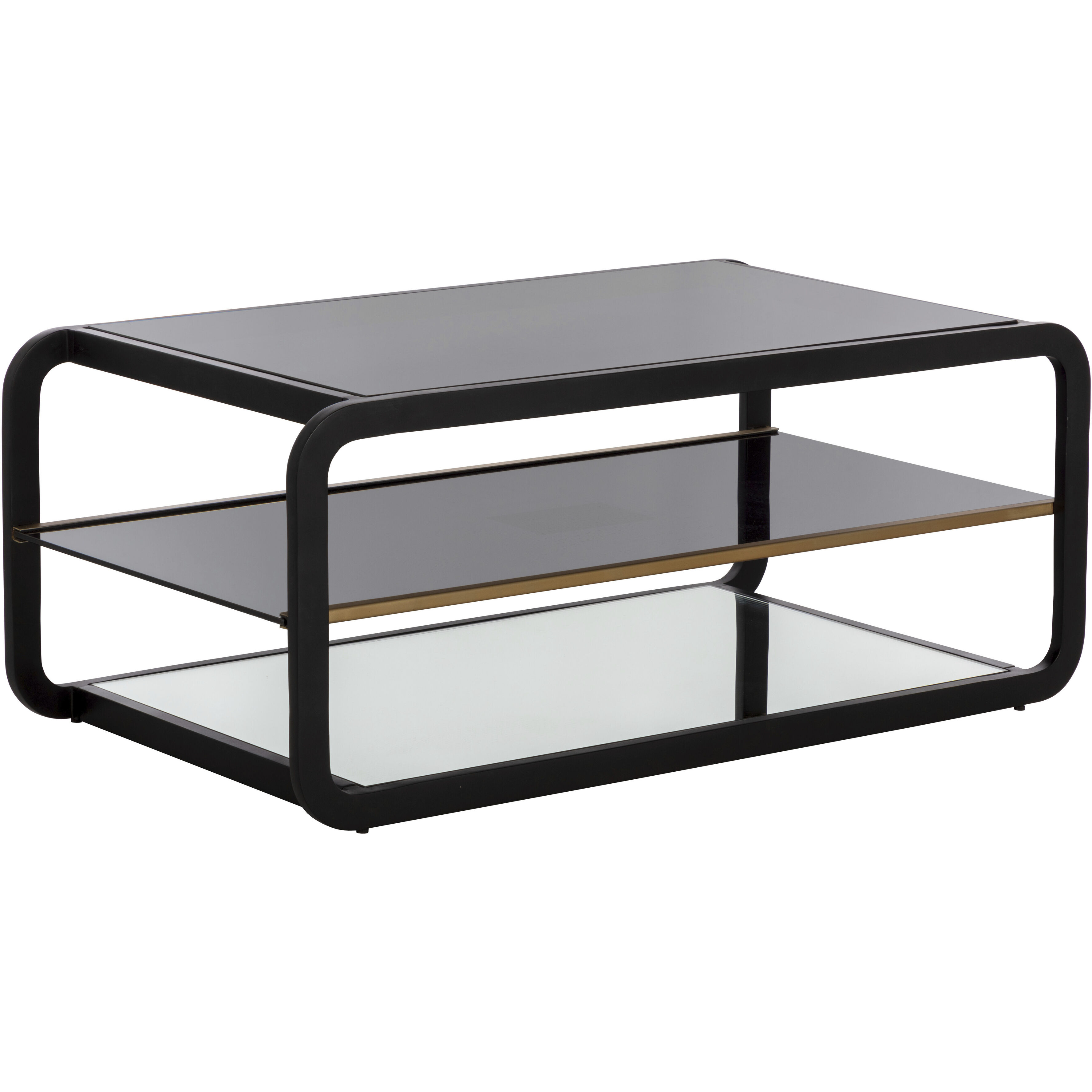 Ambretta 44 X 24 inch Black / Smoke Grey Coffee Table